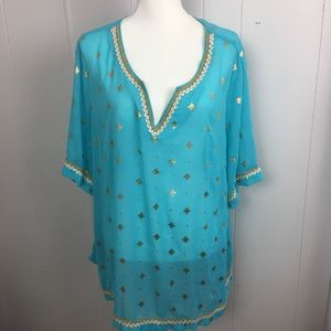 Exclusive decoration size 2x color blue green